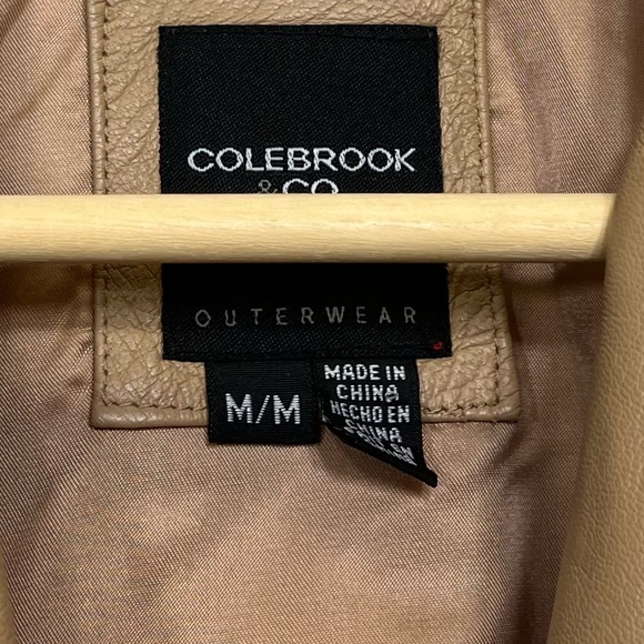 Colebrook Tan Leather Jacket Blazer Size M - Picture 4 of 12